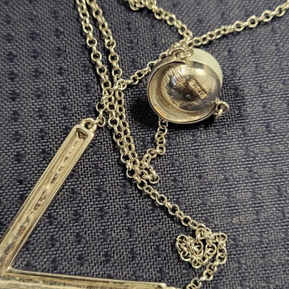 exclusive Silver Butler V Pearl Necklace - Picture 6 of 8